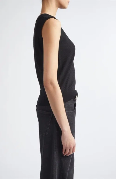 Eleventy Sleeveless Wool Blend Knit Shell In Black