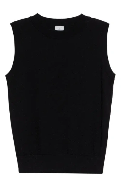 Eleventy Sleeveless Wool Blend Knit Shell In Black