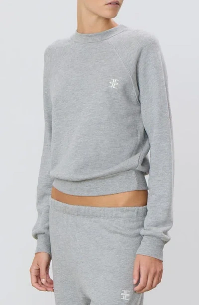 Éterne Eterne Shrunken Raglan Sweatshirt In Heather Grey