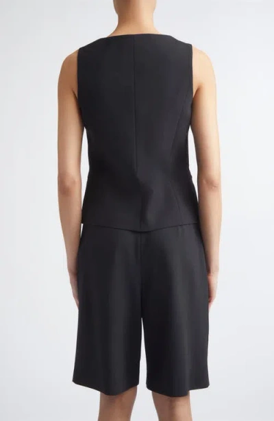 Eleventy Collarless Buttoned Vest In 22 Black