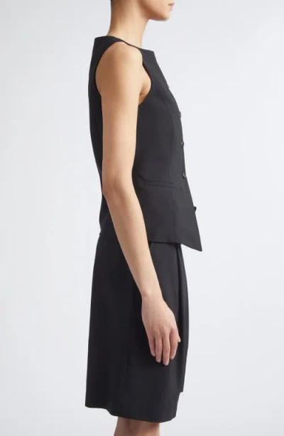 Eleventy Collarless Buttoned Vest In 22 Black