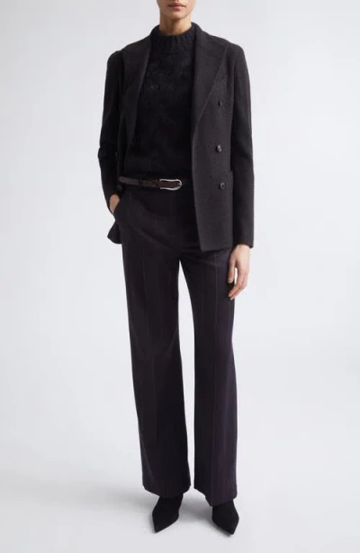 Eleventy Double Breasted Wool Blend Jacket In Black
