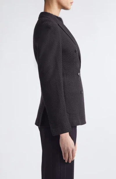 Eleventy Double Breasted Wool Blend Jacket In Black