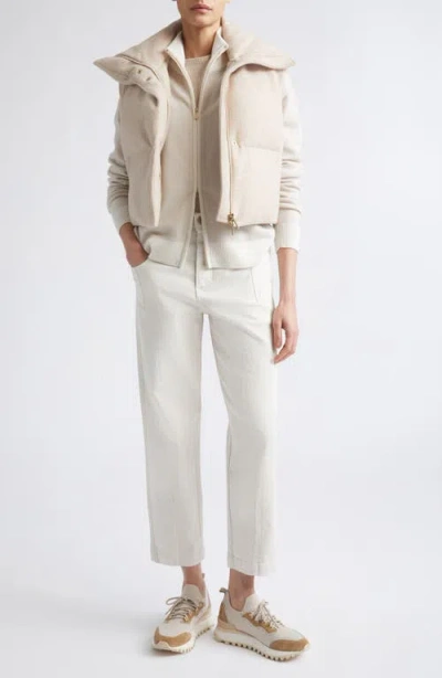 Eleventy Wool Down Vest In Neutral