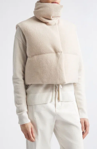 Eleventy Wool Down Vest In Neutral