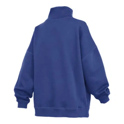 Pressbox Royal Florida Gators Oversized Mock Neck Sweatshirt In Blue