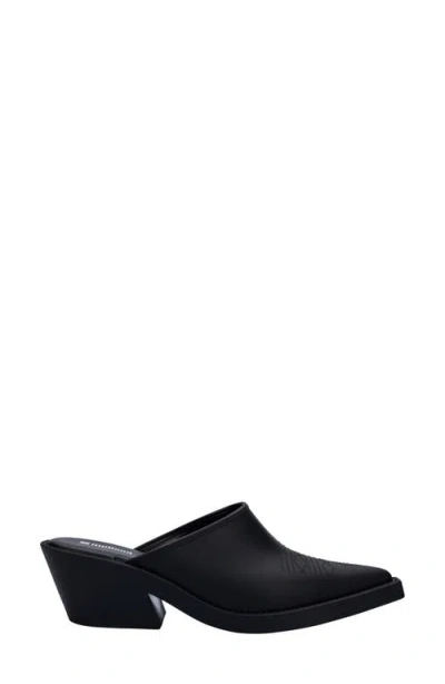 Melissa Texas Mule In Matte Black