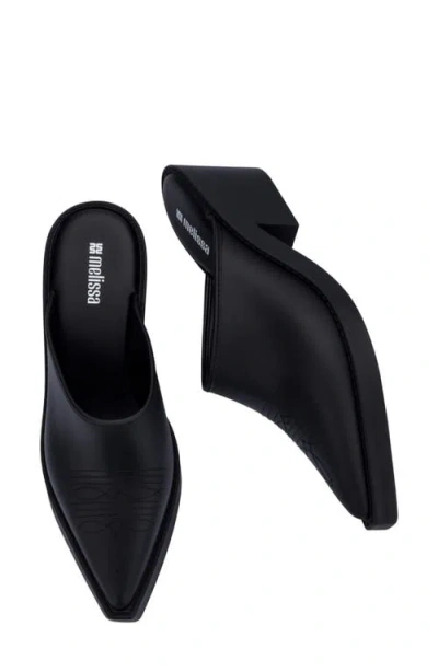 Melissa Texas Mule In Matte Black