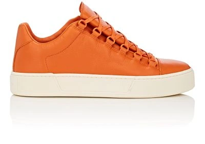 Balenciaga Men's Thick-sole Grained Leather Sneakers