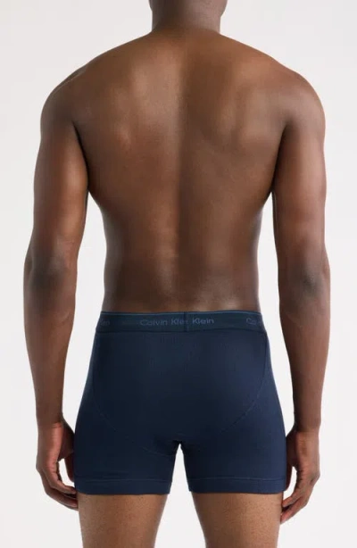 Calvin Klein Assorted 3-pack Icon Active Mesh Boxer Briefs In Black/olive Night/white Jade