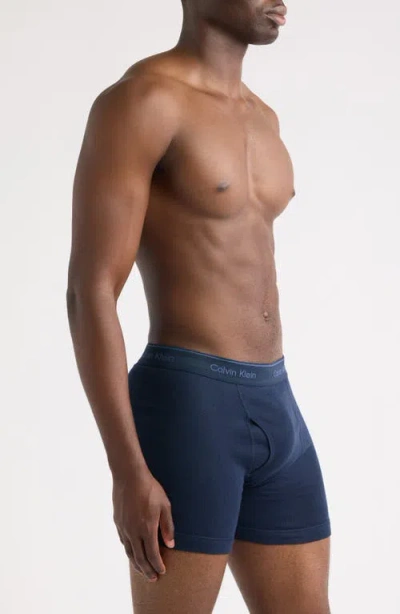 Calvin Klein Assorted 3-pack Icon Active Mesh Boxer Briefs In Black/olive Night/white Jade