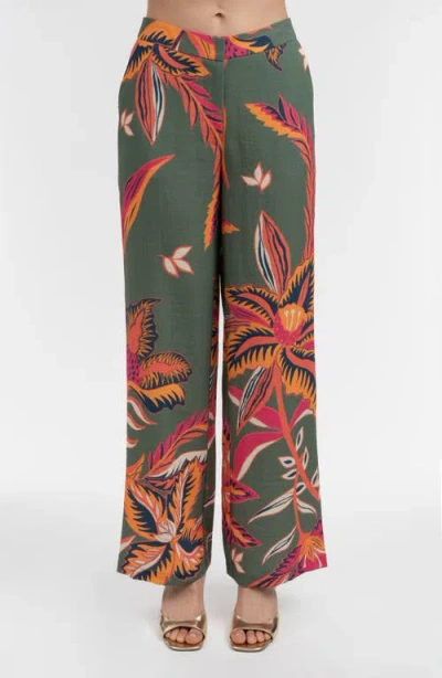 Elle Collection Printed Pants In Multi