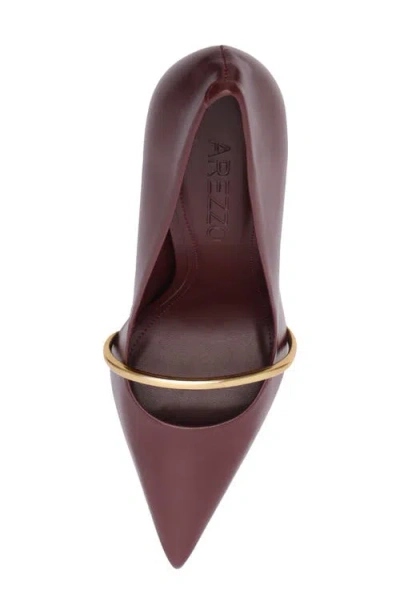 Arezzo Margaret Pointed Toe Pump In Fresh Ruby
