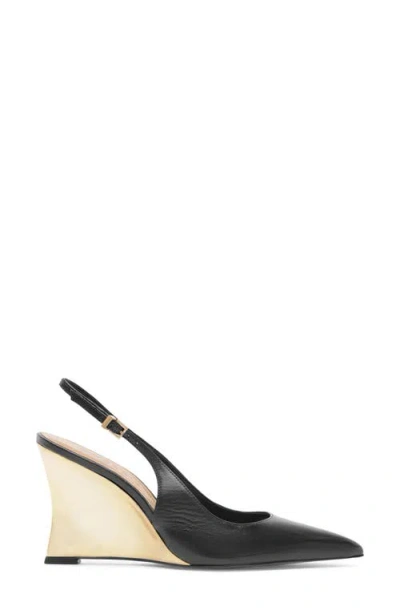 Arezzo Rowen Slingback Wedge Pump In Black