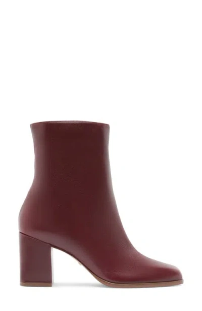 Arezzo Nancy Block Heel Bootie In Fresh Ruby