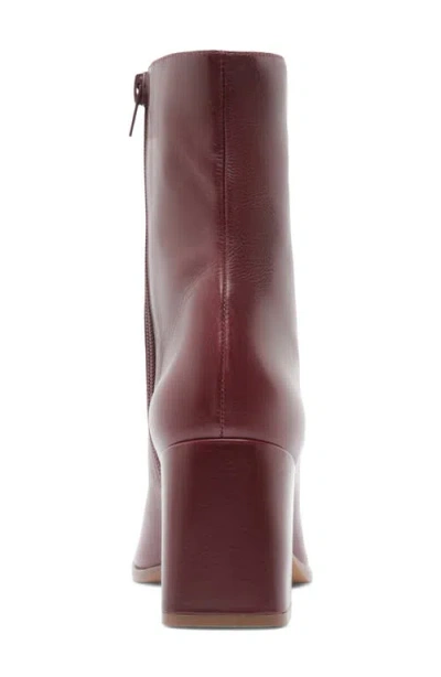 Arezzo Nancy Block Heel Bootie In Fresh Ruby
