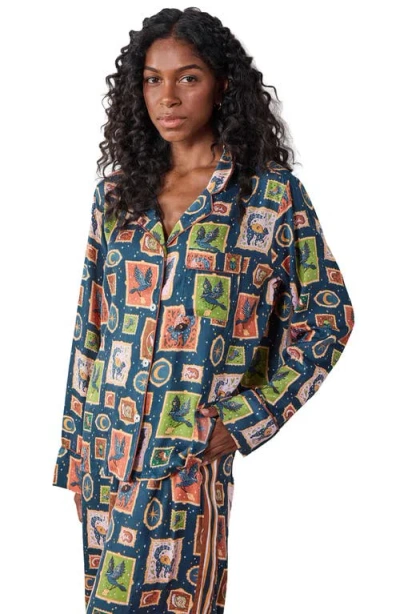 Printfresh Soho Satin Pajamas In Multi