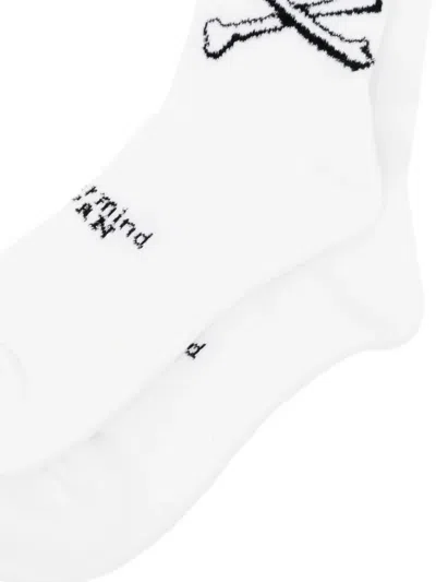 Mastermind Japan Skull-print Socks In White