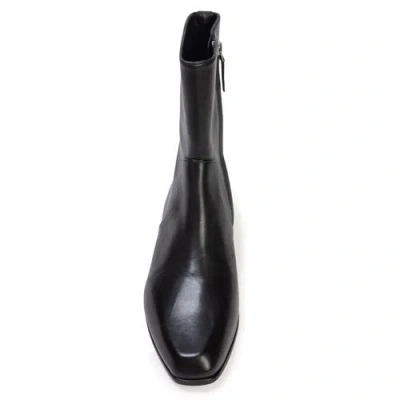 Black Suede Studio Aries Boot In Black Leather