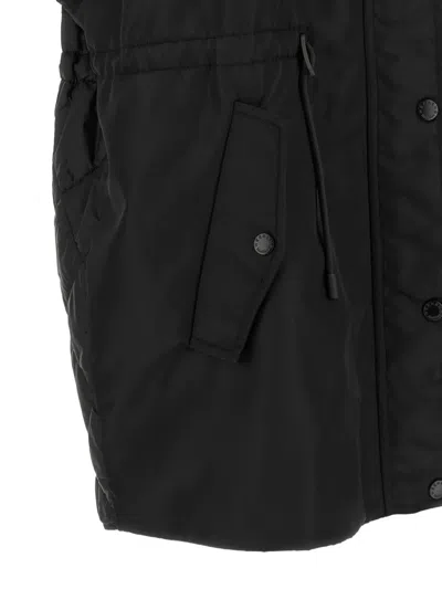Weekend Max Mara Wkdorigano Quilted Hooded Gilet In Black