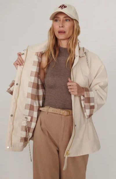 Varley Etta Short Rain Jacket In White