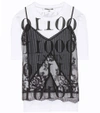 MCQ BY ALEXANDER MCQUEEN COTTON AND LACE T-SHIRT