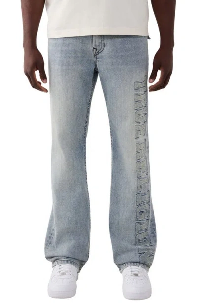 True Religion Billy Mended Bootcut Jeans In Blue