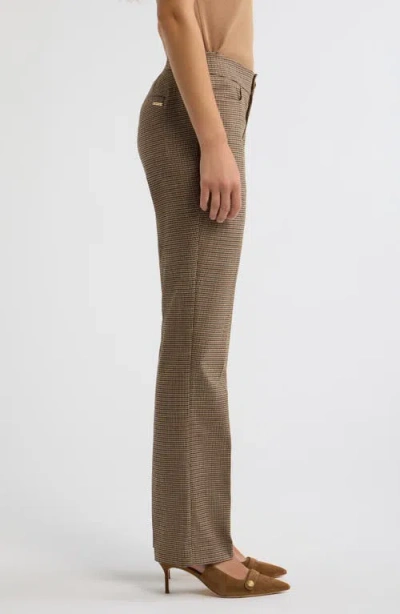 Anne Klein Mini Houndstooth Pants In Vicuna Multi