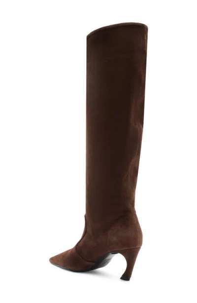 Schutz Lexi Slouch Leather Boot In Brown