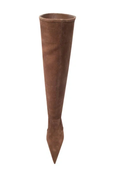 Schutz Lexi Slouch Leather Boot In Brown