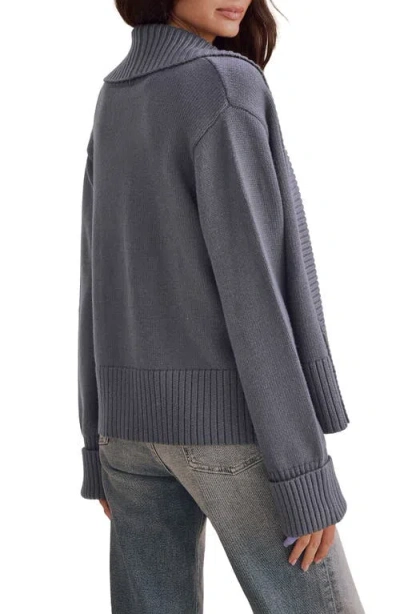 Splendid Aria Open Front Sweater Jacket In Blue