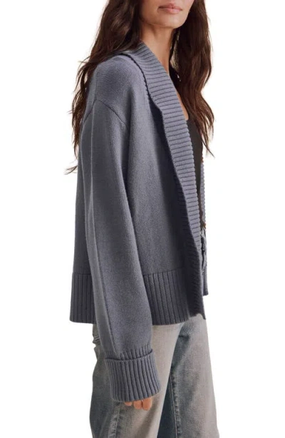 Splendid Aria Open Front Sweater Jacket In Blue
