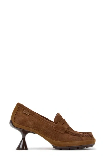 Camper Leather Moccasin Pump In Multi