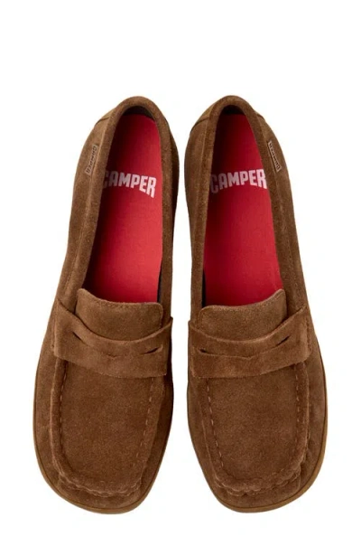 Camper Leather Moccasin Pump In Multi