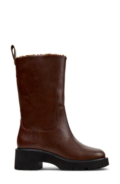 Camper Milah Leather Boot In Burgundy