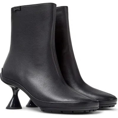 Camper Right Left Leather Bootie In Black