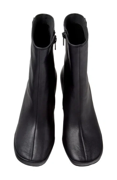 Camper Right Left Leather Bootie In Black