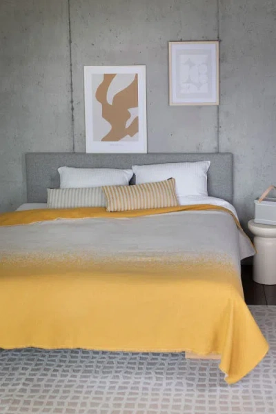 David Fussenegger Luca Gradient Bedspread In Yellow/grey