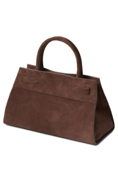 Veronica Beard Dash Suede Handbag In Espresso