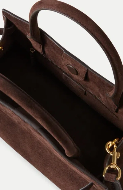 Veronica Beard Dash Suede Handbag In Espresso