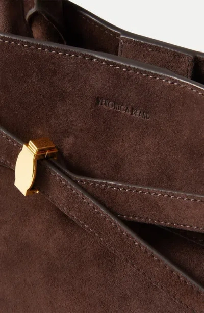 Veronica Beard Dash Suede Handbag In Espresso