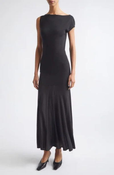 St Agni St. Agni Jersey Circle Hem Maxi Dress In Black