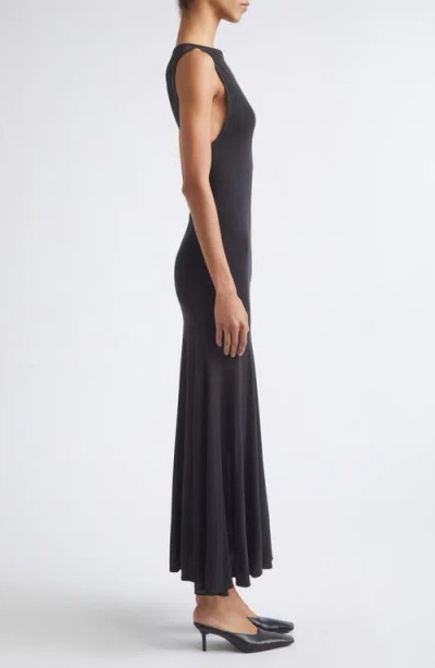 St Agni St. Agni Jersey Circle Hem Maxi Dress In Black
