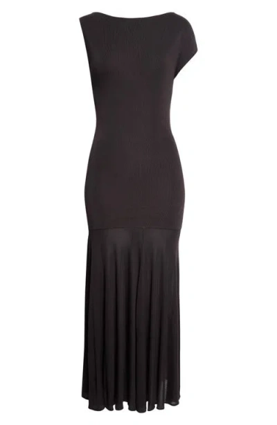 St Agni St. Agni Jersey Circle Hem Maxi Dress In Black
