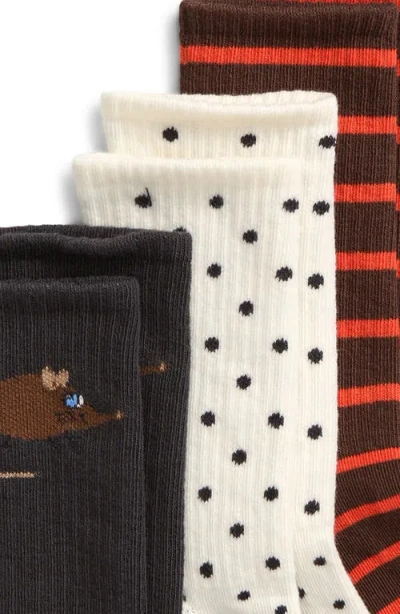 Mini Rodini Kids' 3-pack Assorted Crew Socks In Multi