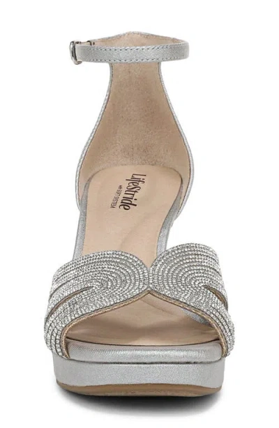 Lifestride Glamorous Platform Sandal In Silver
