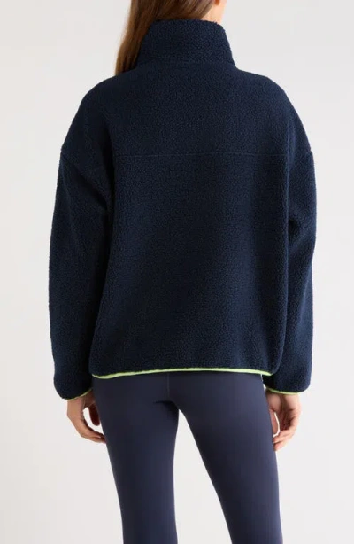 Splits59 Reese Sherpa Half Zip Pullover In Blue