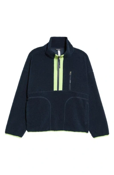 Splits59 Reese Sherpa Half Zip Pullover In Blue