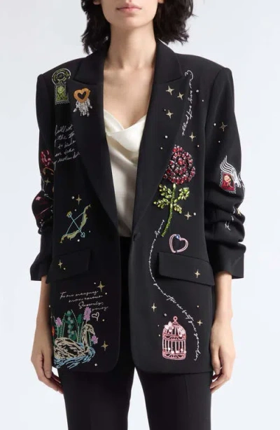 Cinq À Sept Cinq A Sept Starry Scribbles Kelsa Blazer In Black