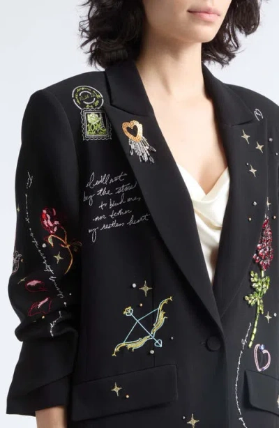 Cinq À Sept Cinq A Sept Starry Scribbles Kelsa Blazer In Black
